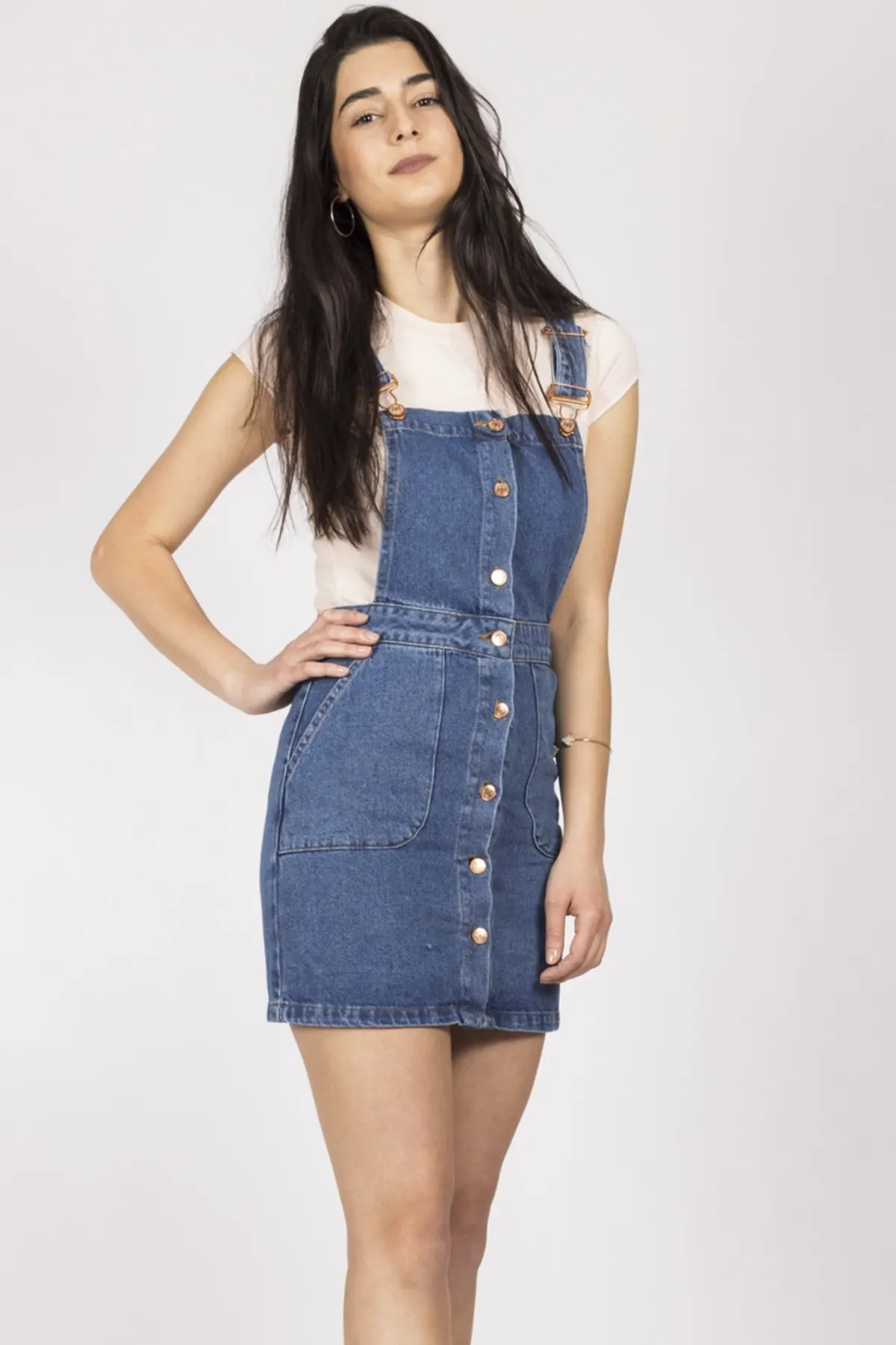 

Women's Overalls Blue Jean Buttoned Slope Hot Style Quality Fabric Sleeveless Baggy Trousers Casual Jumpsuit