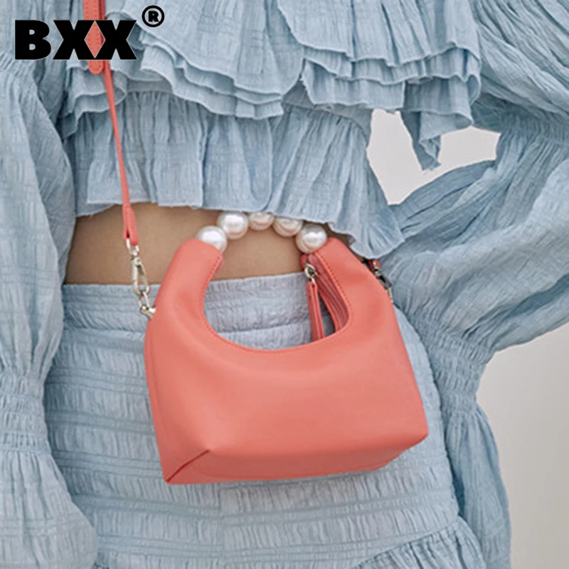 

[BXX] Pearl Handbag For Women 2023 New Fashion Versatile Crossbody Shoulder Bag Female Trendy Portable Casual Handbag 8CY97