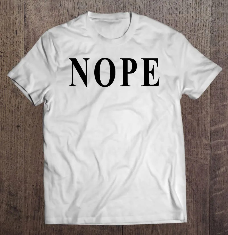 

Забавная Минималистичная футболка Nope, футболка для мальчиков, Мужская одежда, мужские чистые футболки для мужчин, футболка с принтом собств...