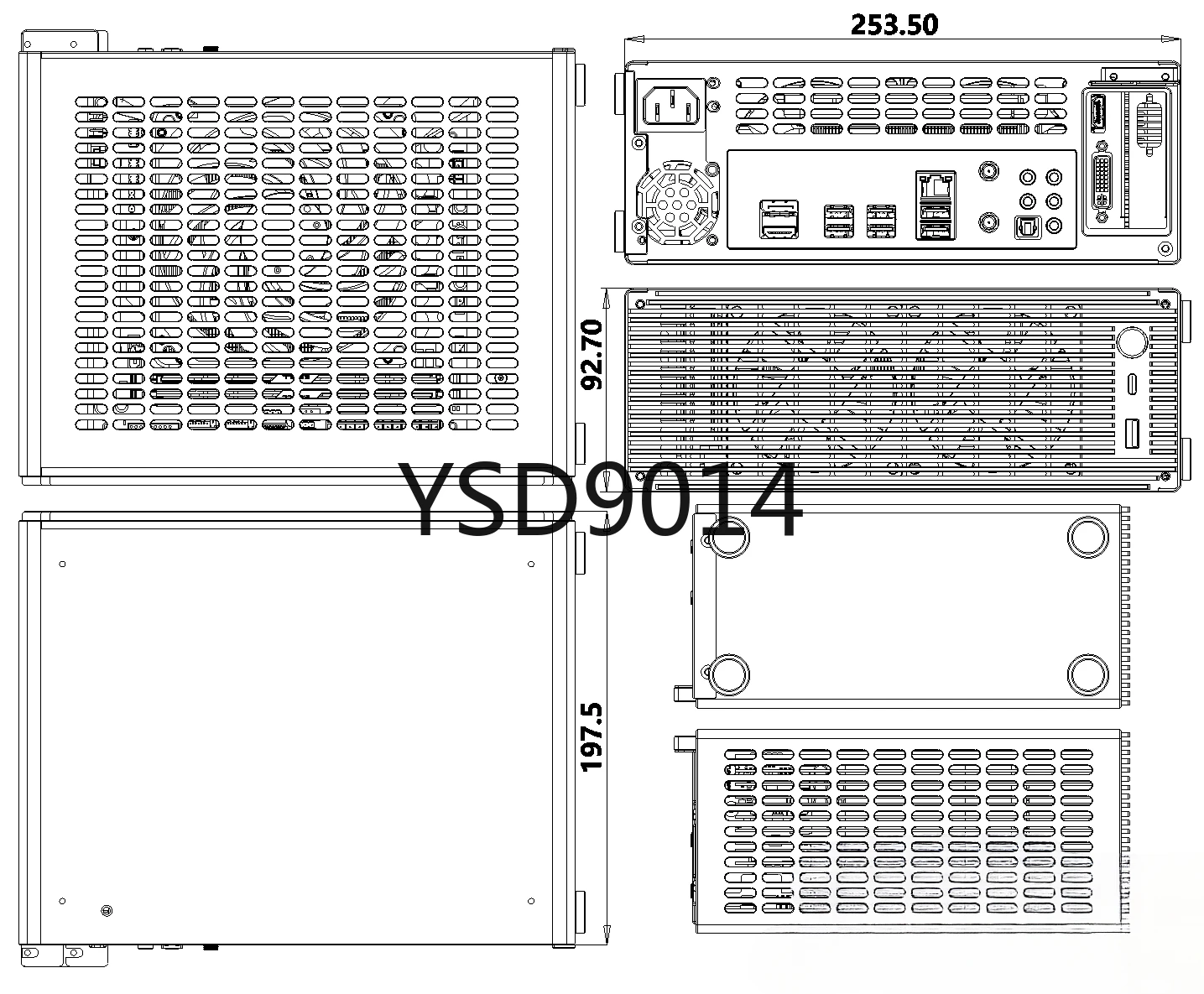 [Флейта] флейта/итx полувысота компьютер флейта версия V2/4.6L полностью алюминиевая