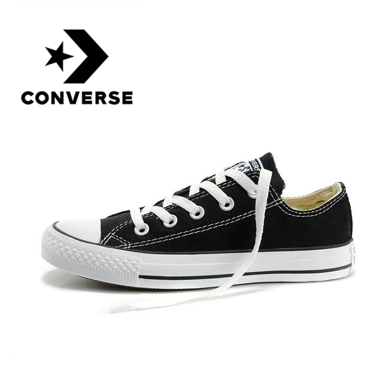 Original Authentic Converse ALL STAR Couple's Skateboarding Shoes Classic Black White Casual  Light  Comfortable 101001