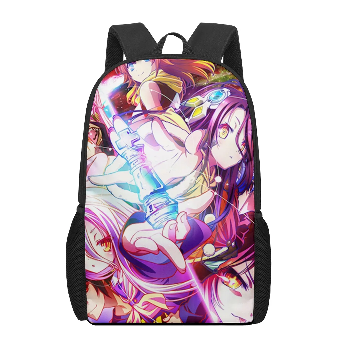 NO GAME NO LIFE cute girl 3D Printing Schoolbags for Girls Boys Children Kids School Book Bag 3d Junior Primary Student Bookbags