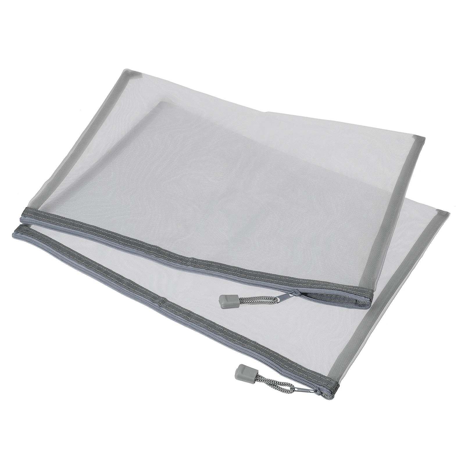 6Pcs A4 A5 Transparent File Folders Nylon Mesh Storage Bag Convenient Zipper Student Test Stationery Organizer School Supplies