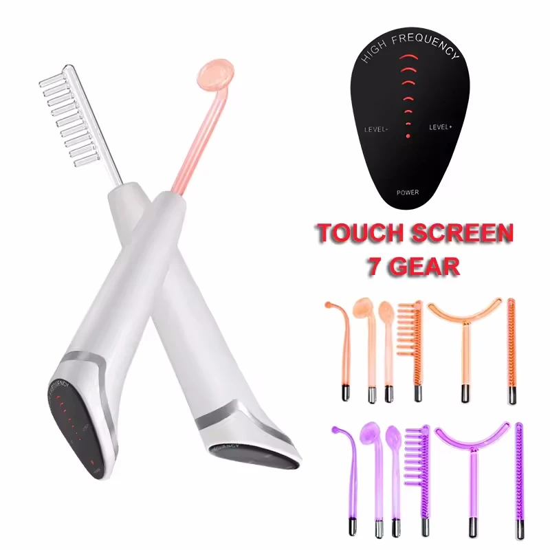 Высокочастотная электродная палочка 6 в 1 неоновая электротерапевтическая