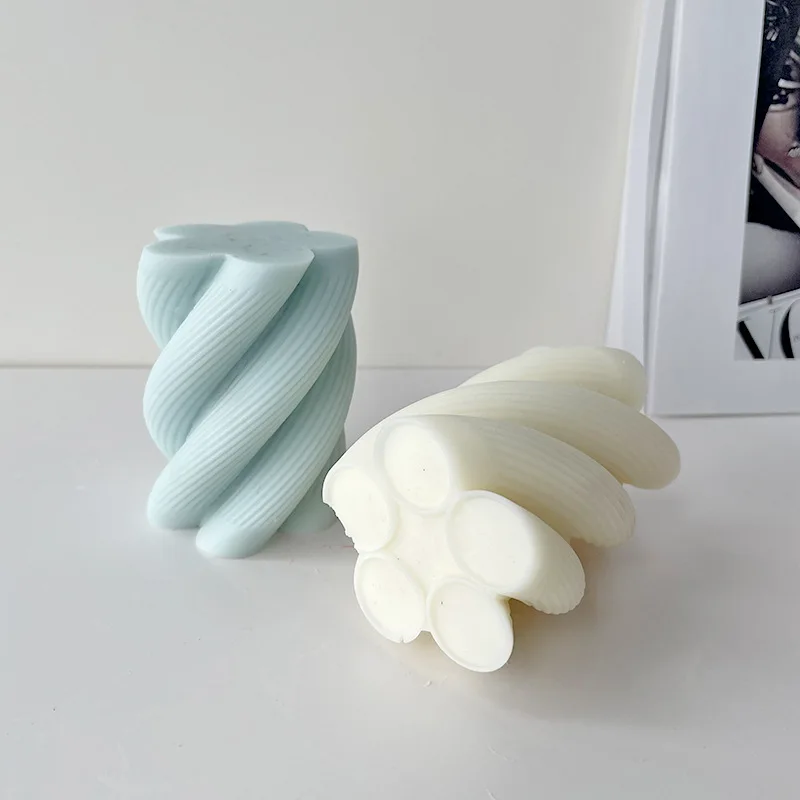 

Spiral Pillar Silicone Candle Mold DIY Scented Candle Handmade Soap Plaster Diffuser Stone Ornament Mold