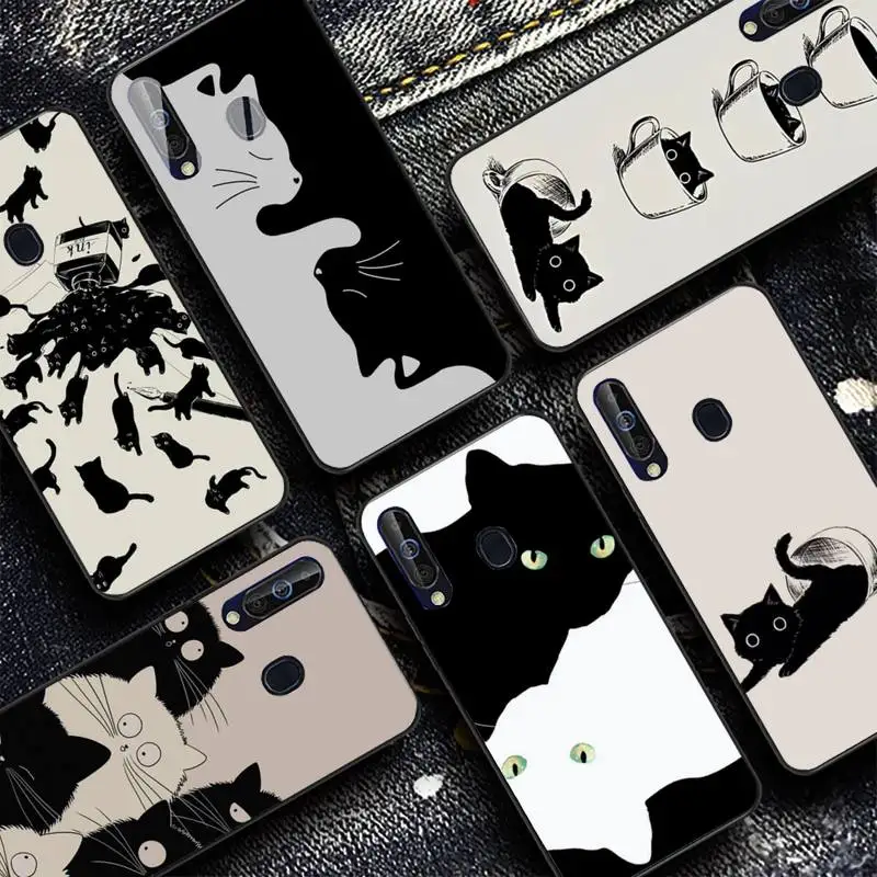 

LVTLV Cartoon Cat Painting Phone Case For Samsung A 10 11 12 13 20 21 22 30 31 32 40 51 52 53 70 71 72 73 91 13 shell