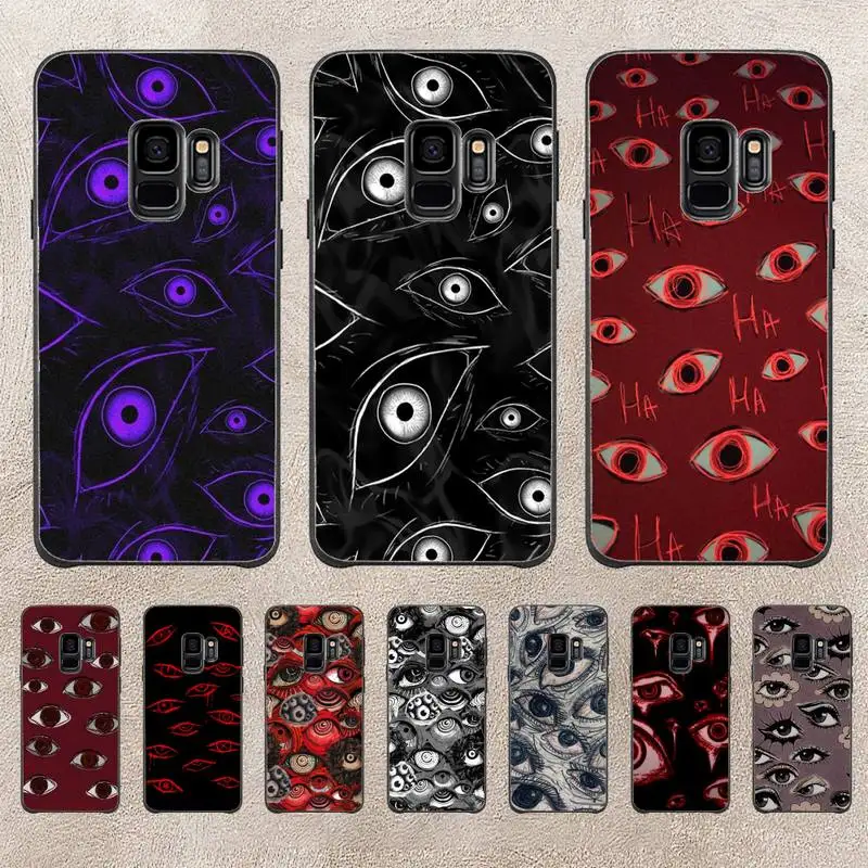 

Scary Face Eyes Smiley Phone Case For Samsung Galaxy Plus S9 S20Plus S20ULTRA S10lite S225G S10 Note20ultra Case