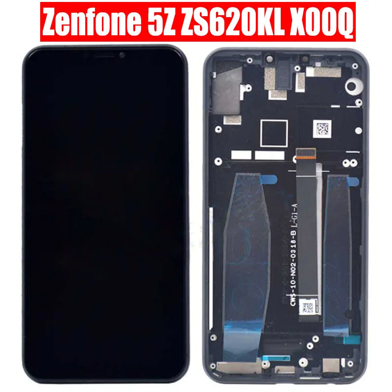 

For Asus Zenfone 5Z ZS620KL LCD Display Module Matrix Digitizer Assembly X00Q Touch Screen For Asus ZS620KL LCD Screen Frame