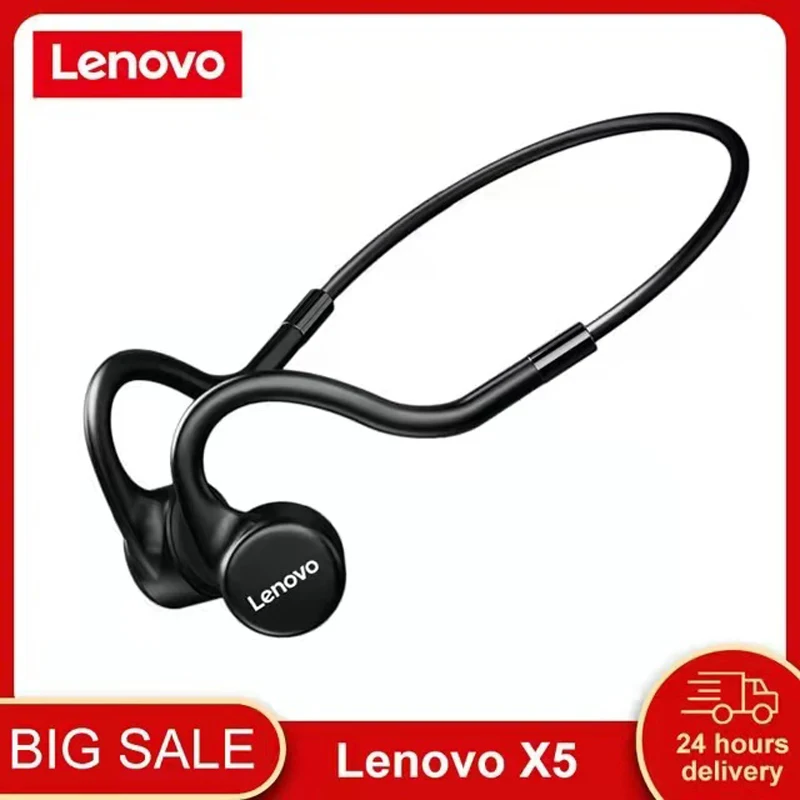 

Lenovo X5 Bone Conduction Headphones Sport Running IPX8 Waterproof Bluetooth Headsets Wireless Earphones 8GB Storage with Mic