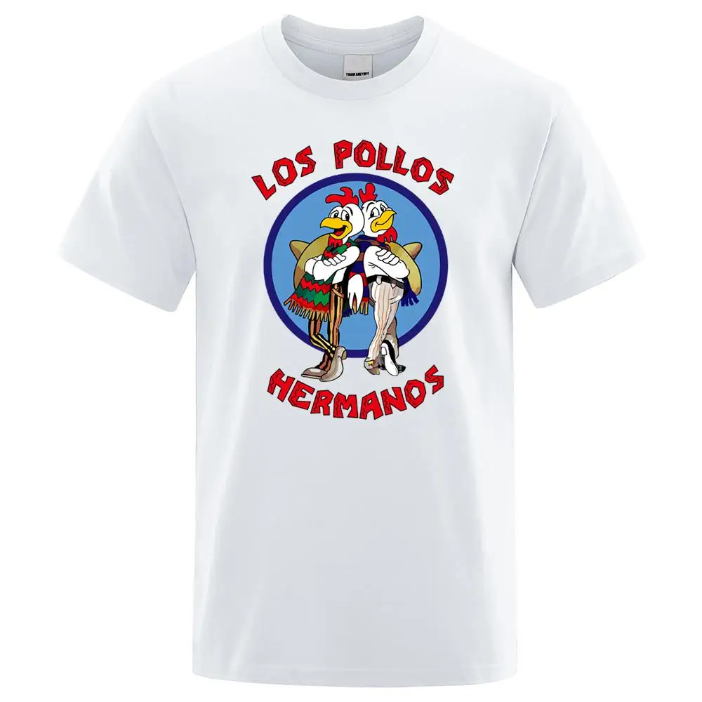 

2022 Summer Men&#39s Fashion T-Shirts LOS POLLOS Hermanos T-shirt Men Chicken Brothers Short Sleeve TShirt Hipster Hot Sale Tops