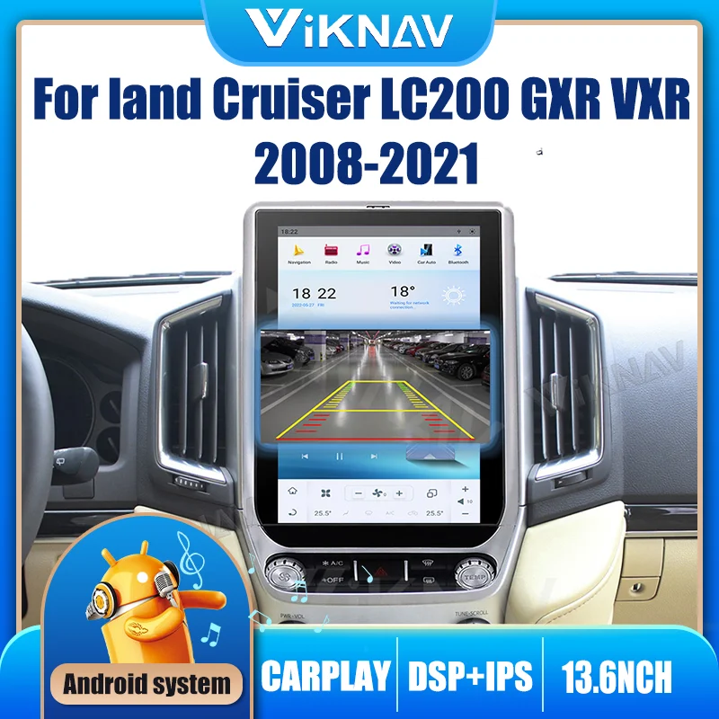 

8G + 128G авто стерео для Toyota Land Cruiser LC200 GXR VXR 2008 2010 2011-2021 встроенный Carplay QUALCOMM GPS навигатор Приемник