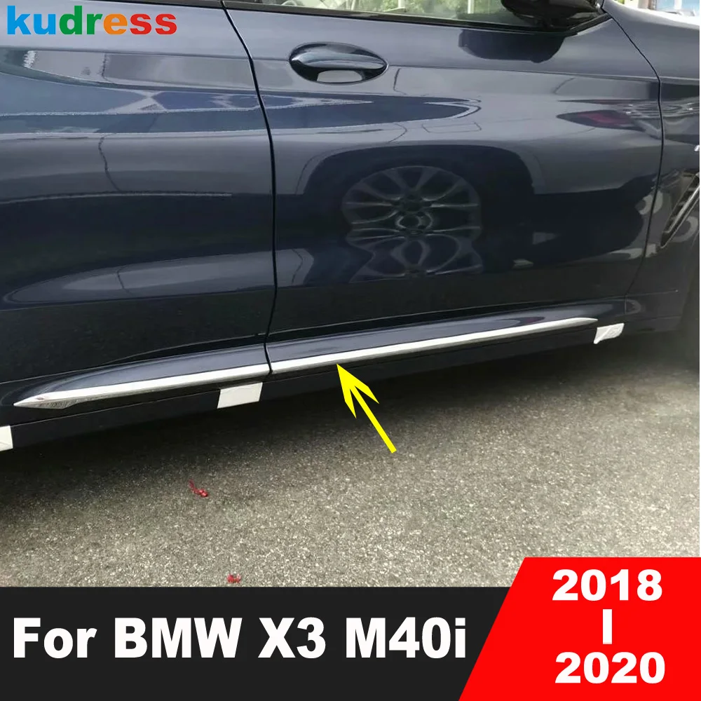 

Side Door Body Trim For BMW X3 M40i 2018 2019 2020 SUV Chrome Door Panel Line Streamer Molding Garnish Strip Car Accessories