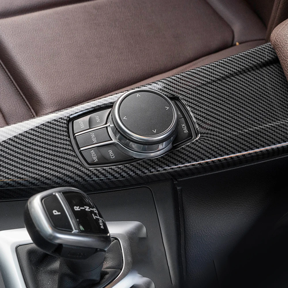 

Абсолютно Новый чехол из натурального углеродного волокна для мультимедийной панели, отделка для BMW 3 4 серии F30 F34, аксессуары для украшения автомобиля