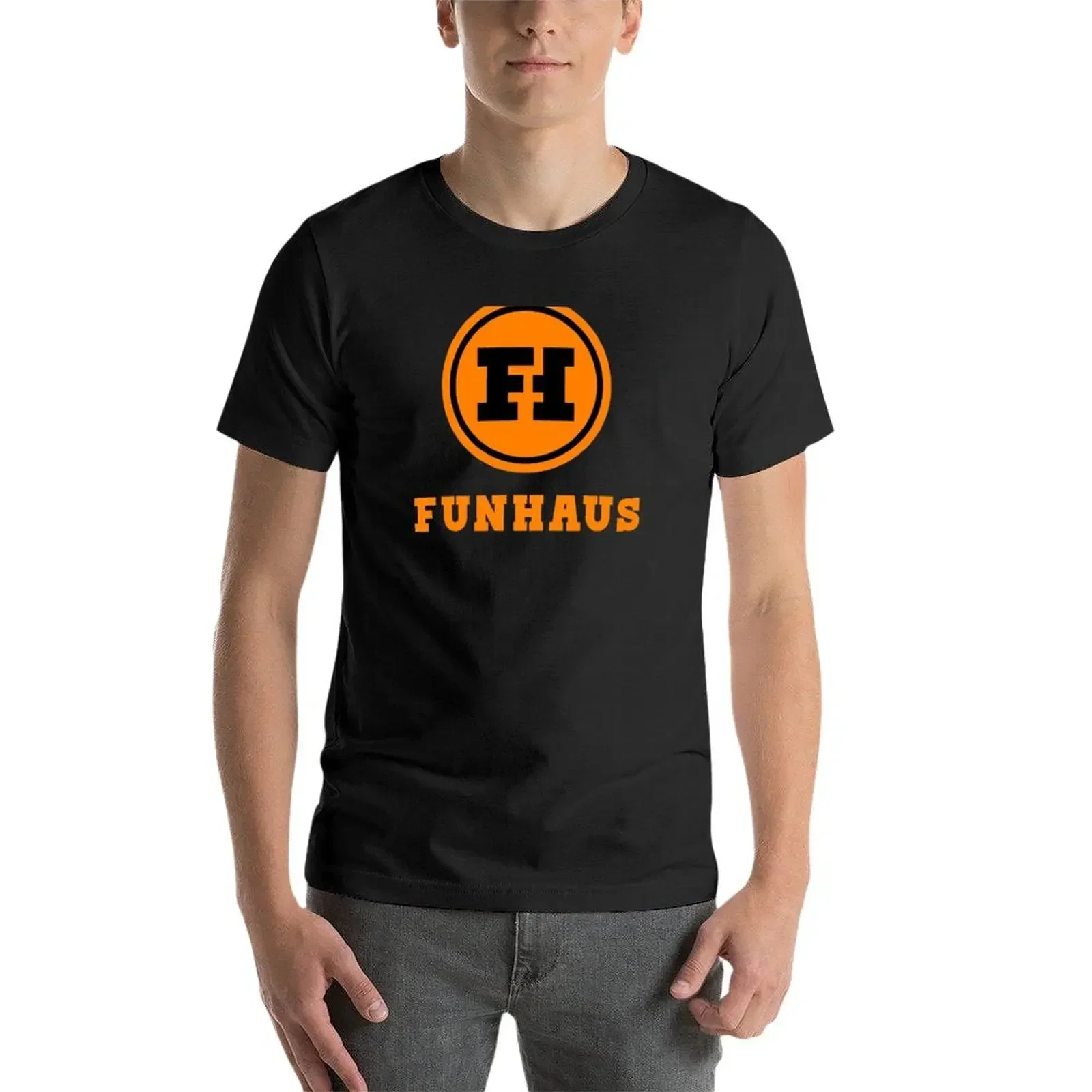 Фото Футболка с логотипом Funhaus, аниме-футболка, индивидуальные футболки для мужчин №3