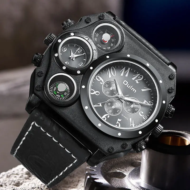 

Watches Mens 2022 OULM New Creative Big Dial Top Brand Luxury Casual Quartz Men's Watch Clock Male Sport Waterproof Watch