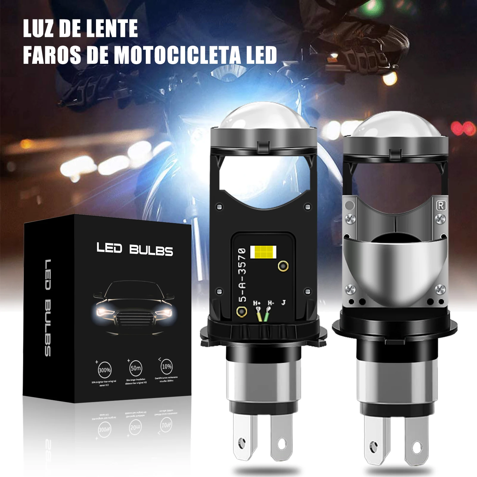 

H4 светодиодный RHD/LHD Bi-светодиодный линза для фар головного света автомобильная лампа комплект для преобразования фар ближнего/дальнего света 12 В 24 В 6500K