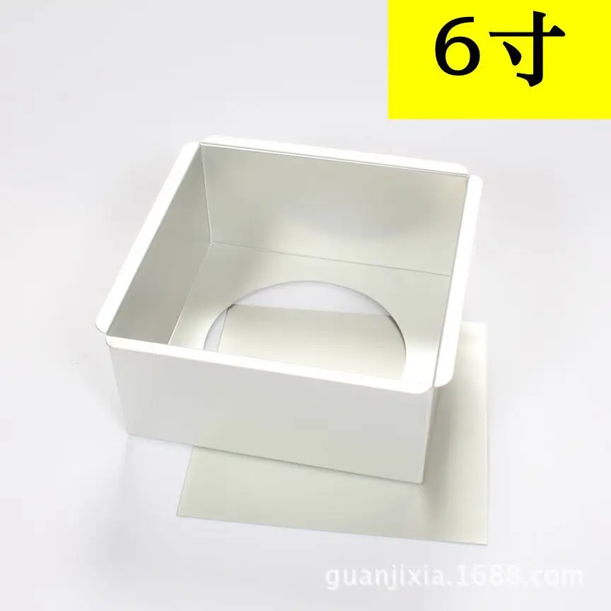 

Wax Candle Mold 6 "anodized Square Cake Mould Mousse Chiffon Cheese Bread