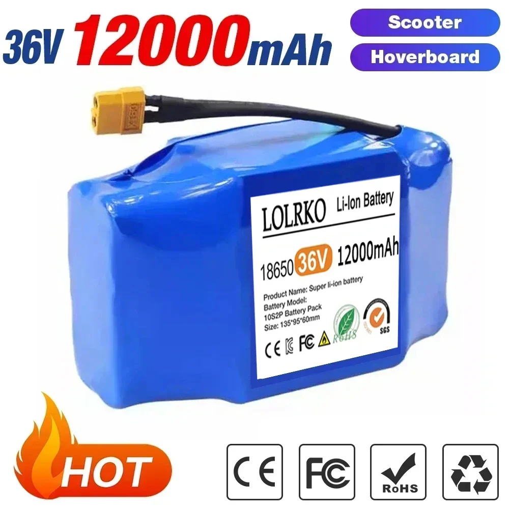 Аккумуляторная батарея 36 В 12 А/ч 10s 2p перезаряжаемая литий-ионная для