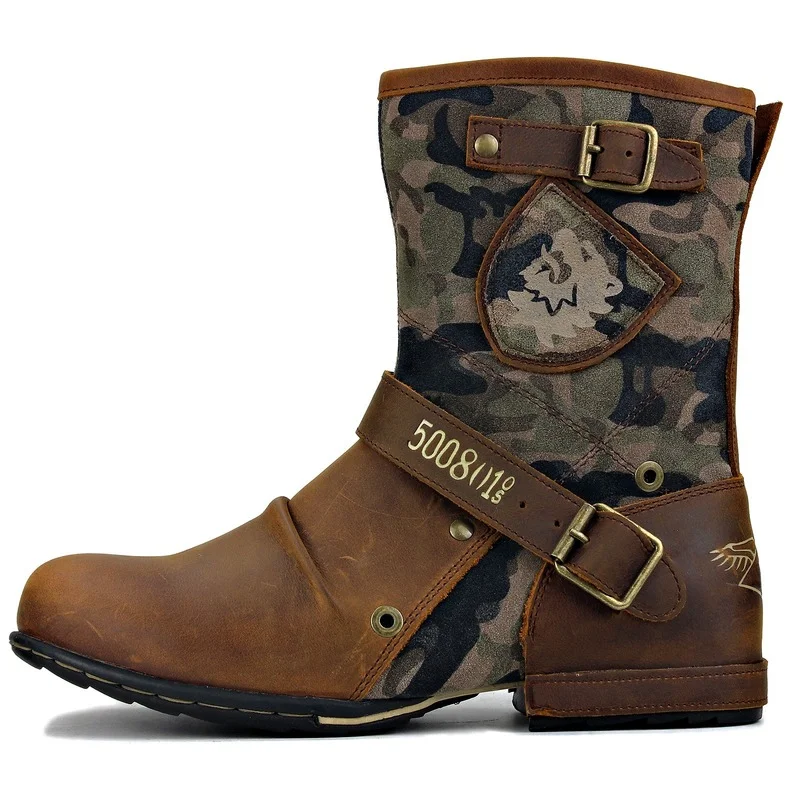 

Wear-resistant Ankle Boots British Style Set Foot High-top Men Boots Casual Men's Shoes Black Chelsea Boots Men Snow Boots