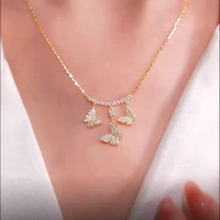 luxury butterfly choker necklace gold color 2022 new simple fashion short necklaces for women