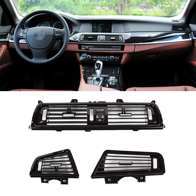 

LHD Gloss Black Car Dashboard Air Vent Grille AC Outlet Panel Carbon For BMW 5 Series F10 F11 F18 520i 525i 528i 530i 535i 10-17