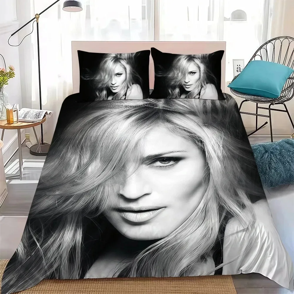 Фото Комплект постельного белья Singer M-Madonna: односпальный, двуспальный, королевский размер, для взрослых и детей, с пододеяльником, в стиле аниме и игр, набор простыней №5