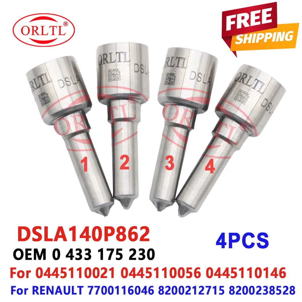 Форсунка DSLA140P862 для Renault 8200238528 0445110021 0445110146 0 445 110 021 форсунка 146 4 шт.