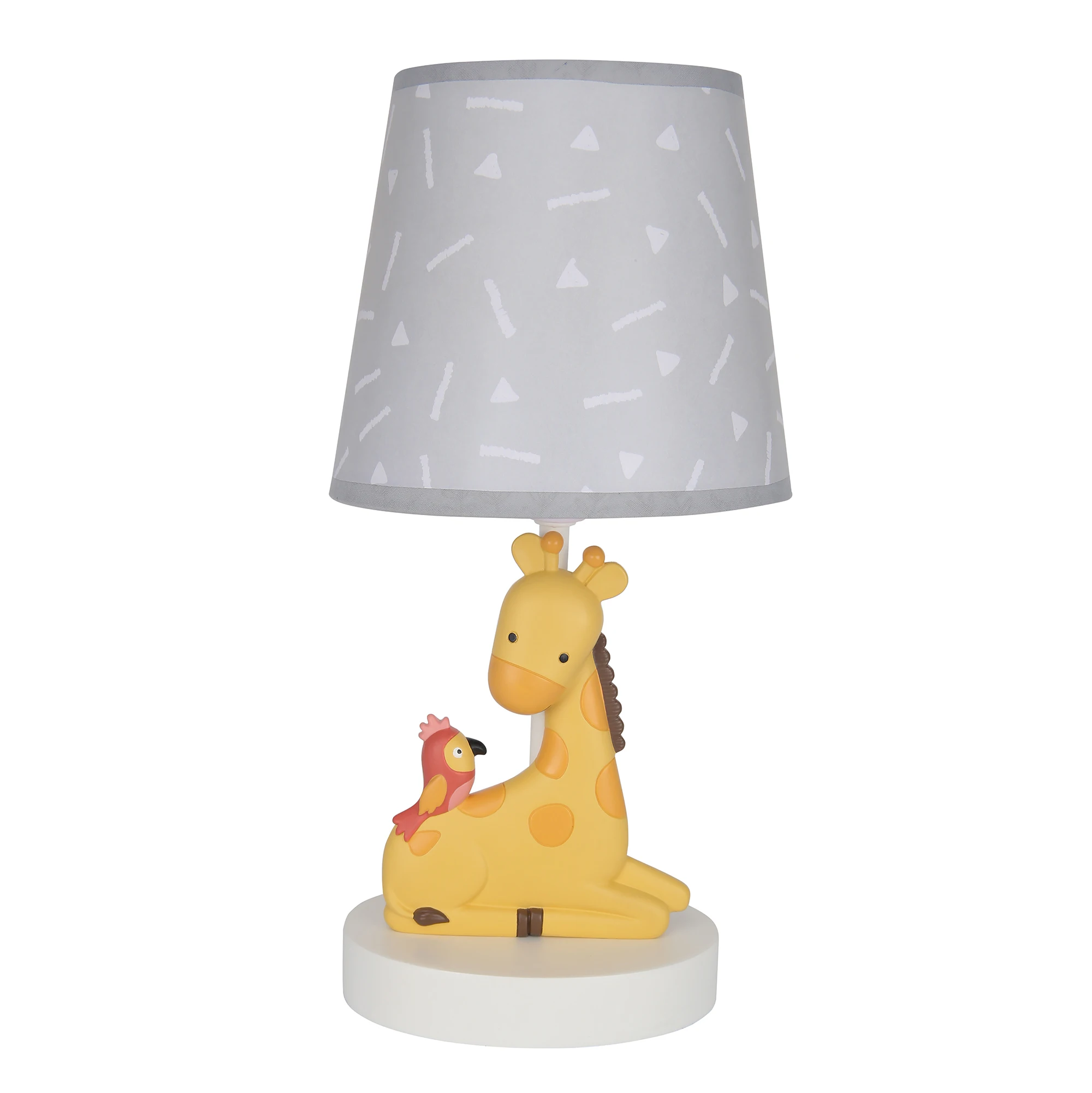 

Mighty Jungle Yellow/Gray Giraffe Lamp with Shade & Bulb