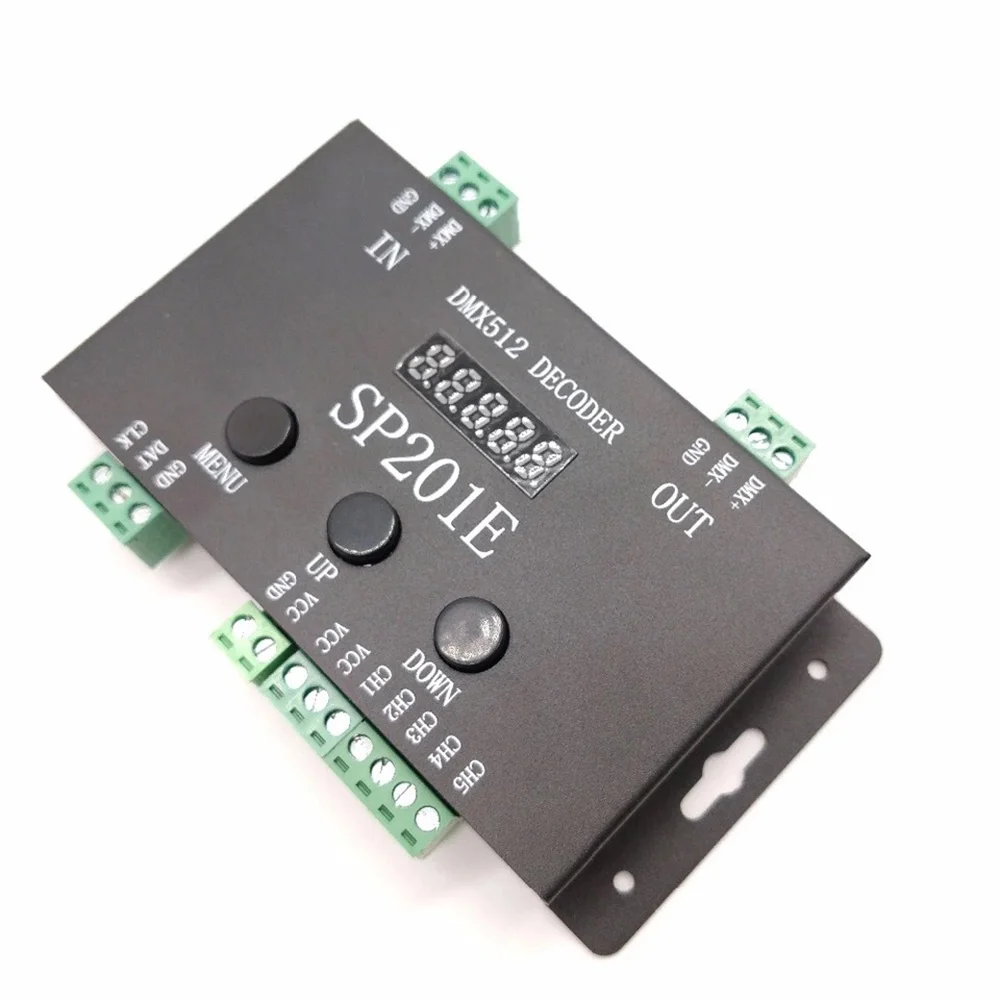 SP201E DMX512 DC5-24V декодер Pixel RGB IC SPI сигнальный адресный 5-канальный светодиодный