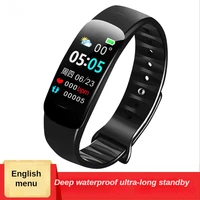 c1plus color screen smart bracelet waterproof bluetooth step meter heart rate blood pressure multi function sports bracelet