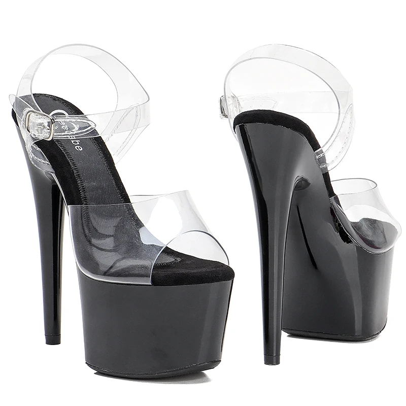 Leecabe 17CM/7Inch Women's Platform Sandals  party High Heels Shoes Pole Dancing Shoes