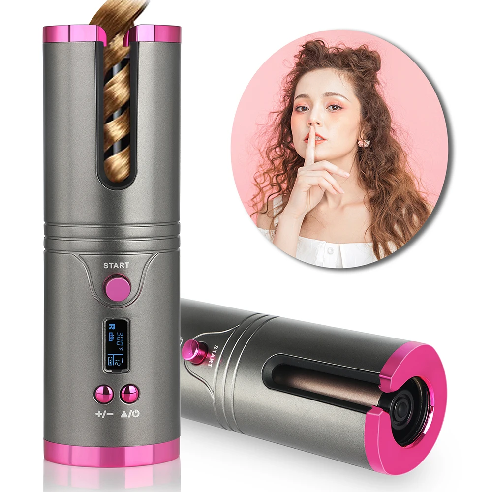 

Automatic Hair Curler USB Rotating Hair Curling Iron Ceramic Magic Air Curler Waver Wand Cordless Curling Tong Salon Hair Styler