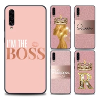 silicone case for samsung galaxy a10 a30 a40 a50 a60 a70 a80 a90 f41 f52 f12 a7 a9 2018 soft cover rose gold pink princess queen
