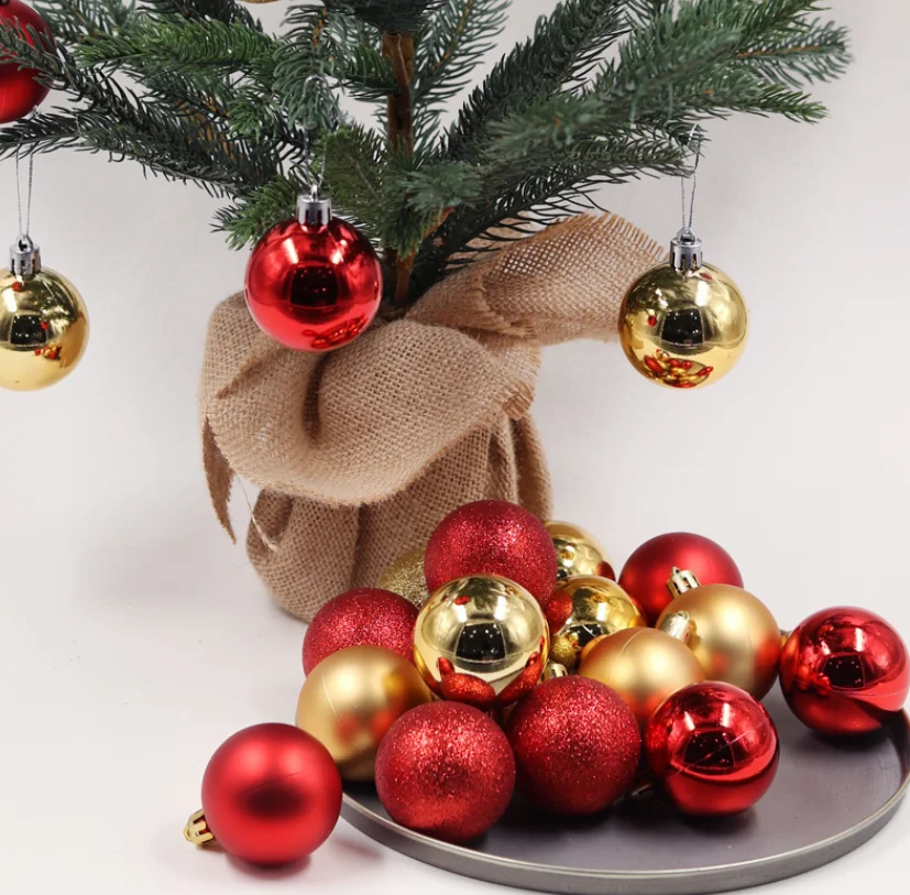 48 шт. новогодние Подвесные Украшения для ёлки 3/4/6 см