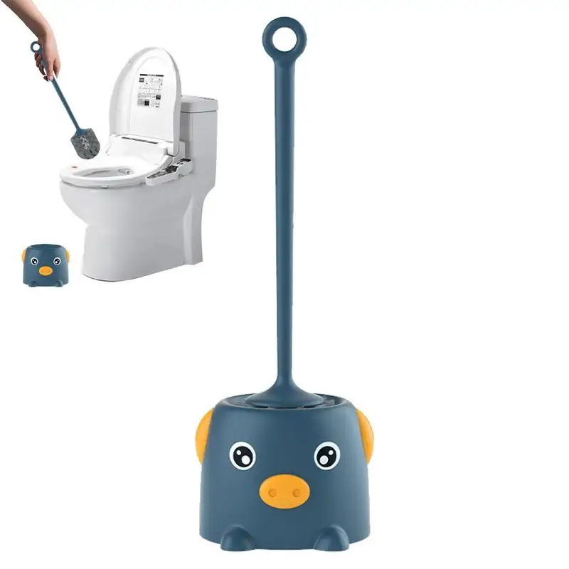 

Cartoon Toilet Brush Set Little Pig Toilet Brush Without Dead Angle Soft Bristle Home Creative Cartoon Toilet Brush Dredging