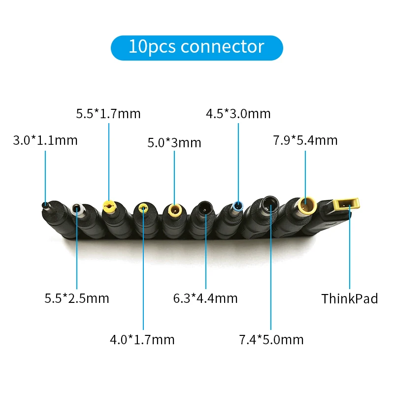 

10 шт., универсальный адаптер для разъема микро USB Thinkpad DC 5,5 мм * 2,5 мм 4,0 мм * 1,7 мм 6,3 мм * 4,4 мм 3,5 мм * 1,35 мм