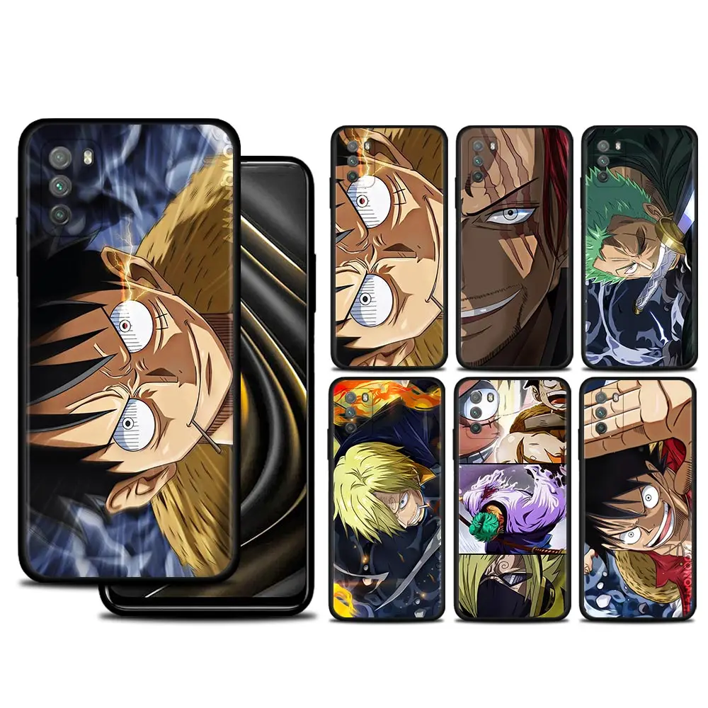 

Phone Case For Xiaomi 12 11T 10T Pro 11 Lite 9T Poco X3 GT X4 NFC M3 M4 Pro F3 Pocophone F1 Cover One Piece Shanks Luffy Zoro