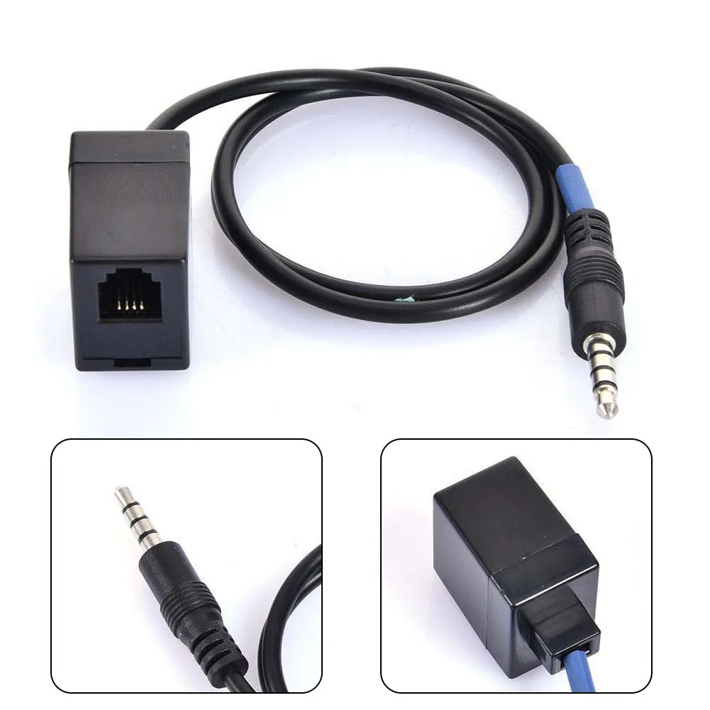 3.5mm Male Jack To RJ9 4P4C Female Adapter Extension Cable Cisco Telephone Line 3.5mmTRRS Rotation RJ9 Adapter Cable