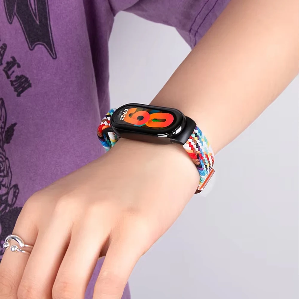 Фото Ремешки для Xiaomi Mi Band 10 9 8 NFC, сменный ремень для часов, аксессуары, магнитный плетеный браслет Correa, ремешок Miband 9 Miband 8 №5