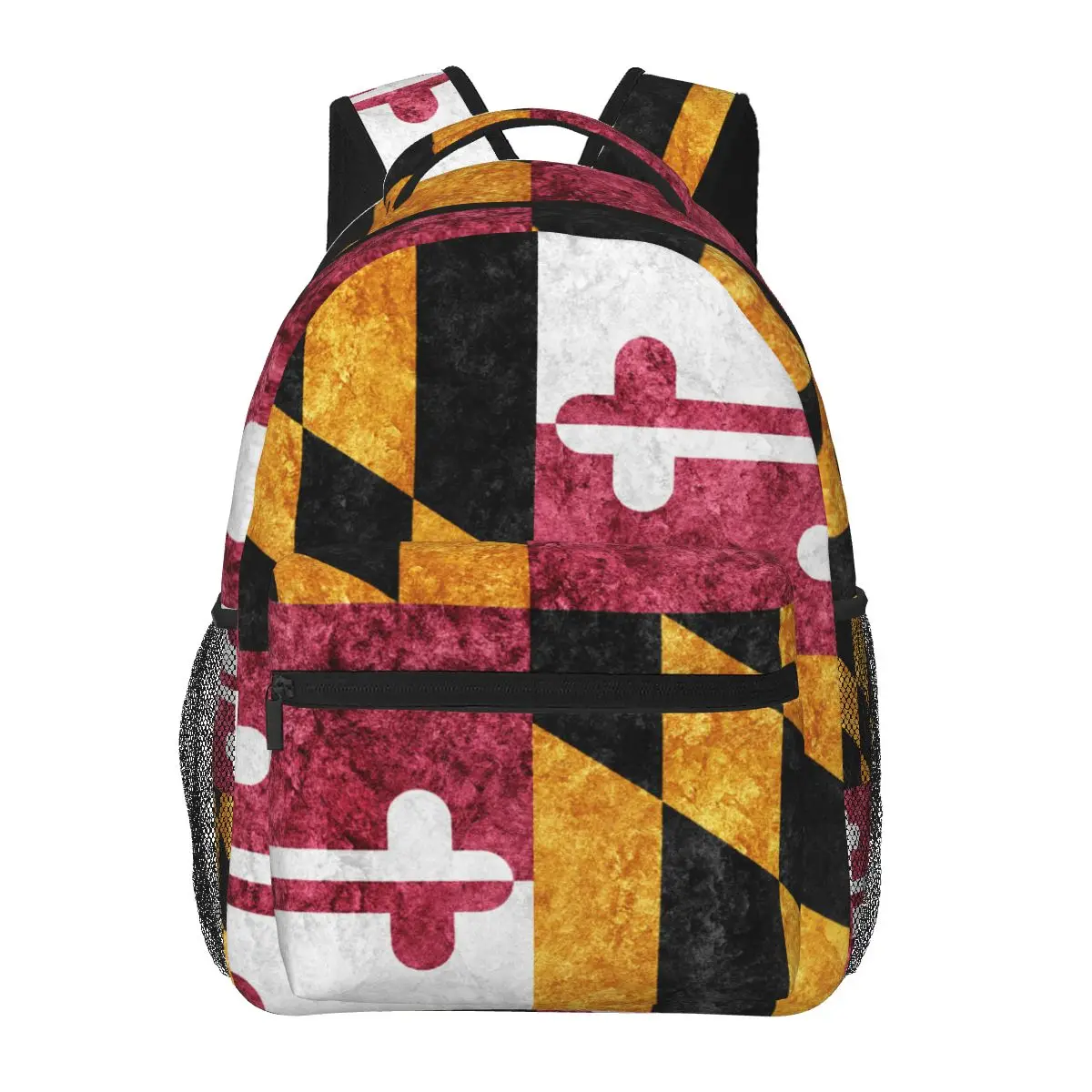 Maryland State Flag Metallic Texture Travel Female Bag Male 