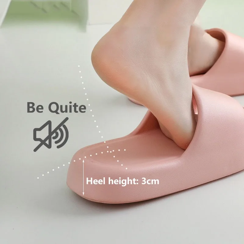 Xiaomi Thick Platform Slippers Women Indoor Bathroom Slipper Soft EVA Anti-slip Lovers Home Floor Slides Ladies Summer Shoes