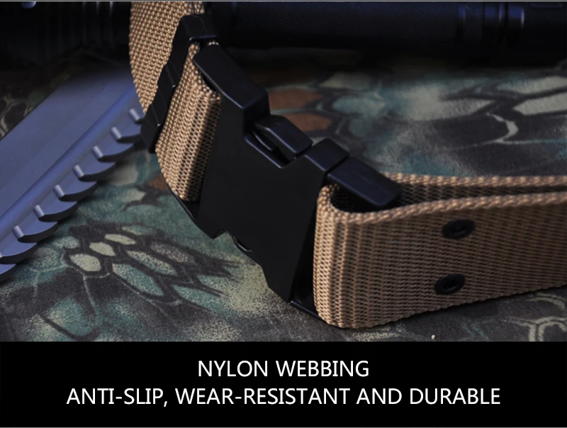 Мужской холщовый ремень с автоматической пряжкой армейский тактический