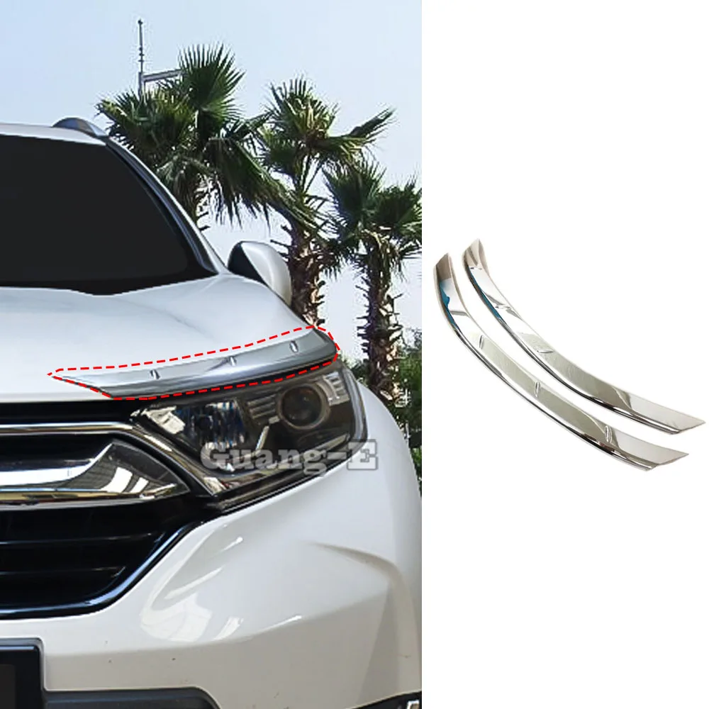 

Car Body Front Head Light Lamp Detector Frame Stick ABS Chrome Cover Trim Eyebrow For Honda CRV CR-V 2017 2018 2019 2020 2021