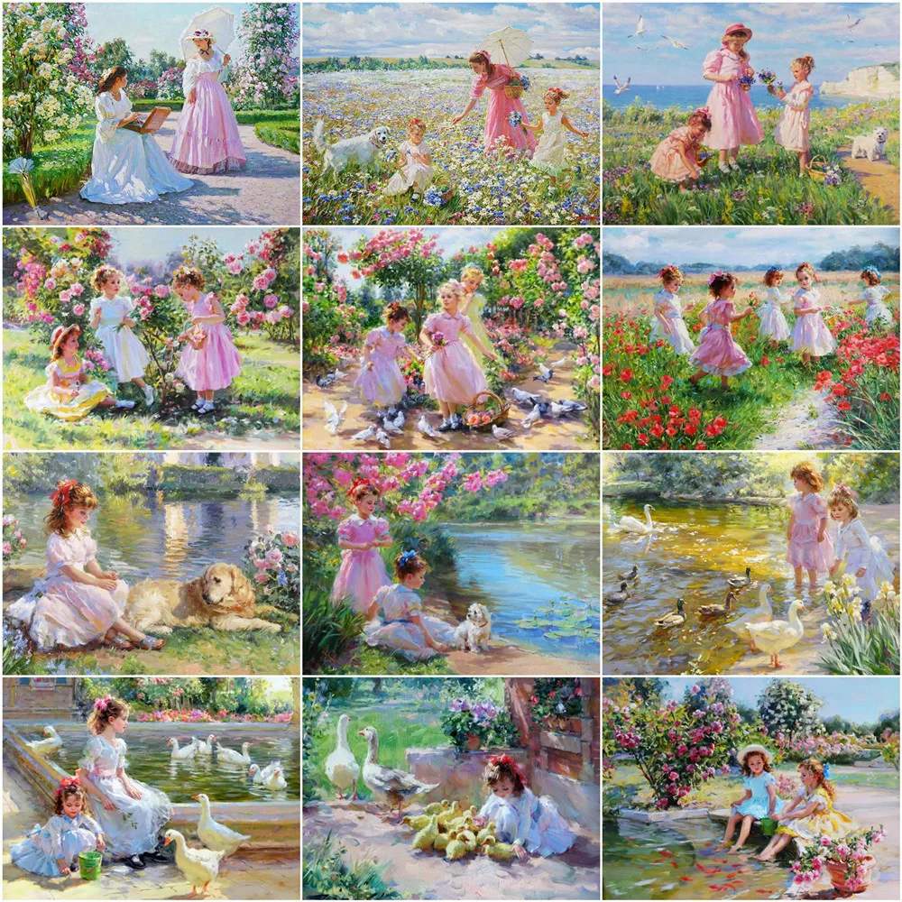 Алмазная живопись 5D сделай сам для детей сада природы искусства мозаика картины