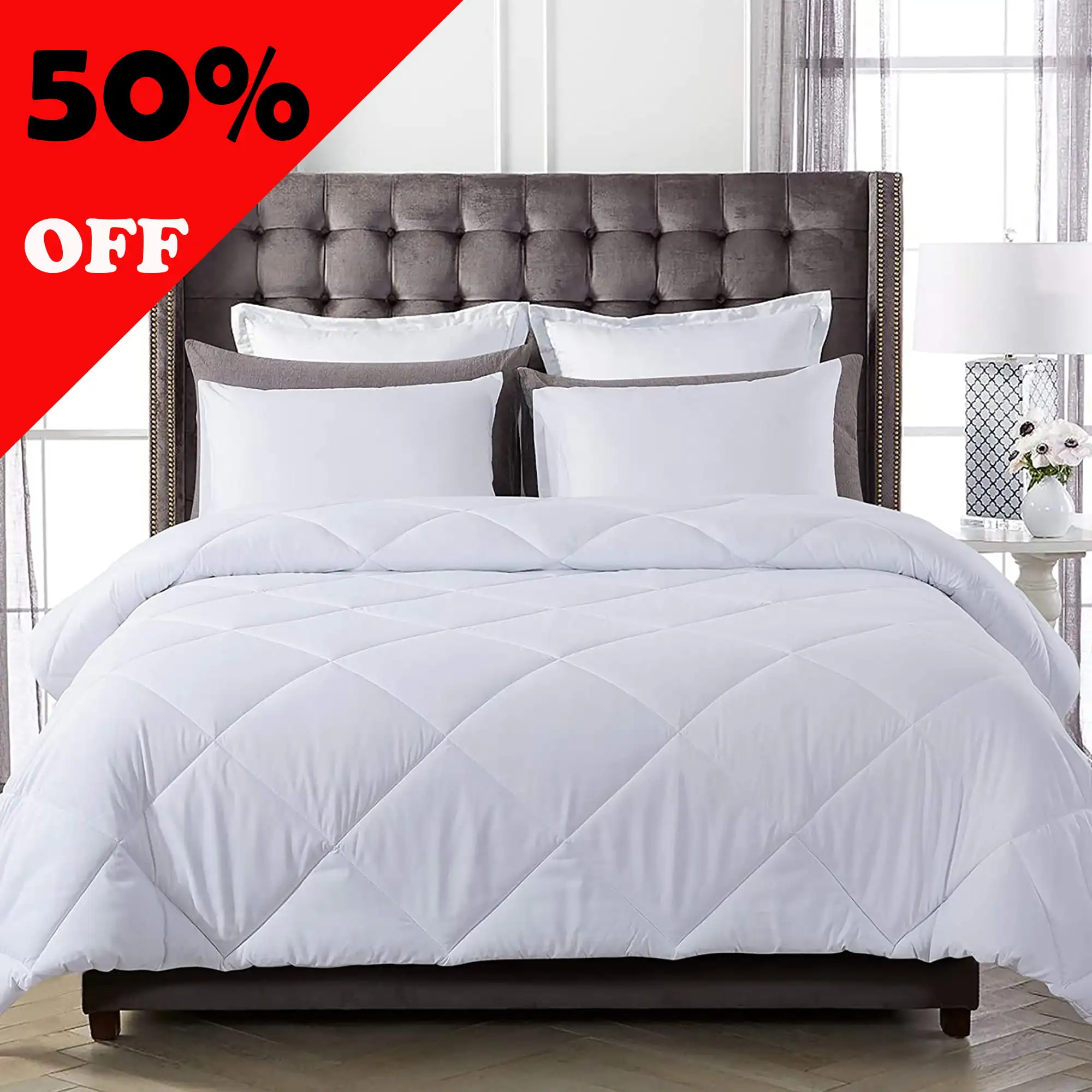 

Комплект постельного белья из 2 предметов для кровати в сумке, пододеяльник, двусторонний, белый, двойной пододеяльник