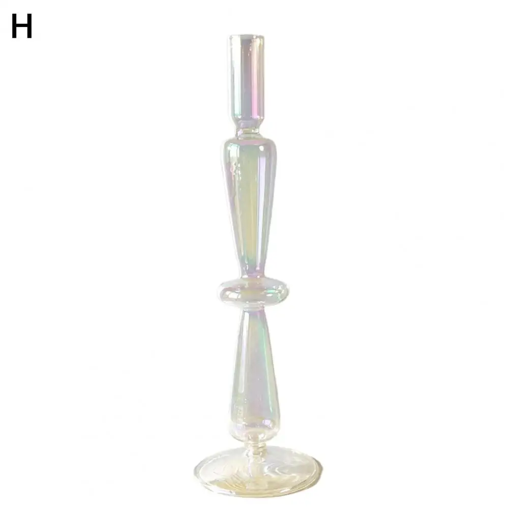 

Simple Flower Pot Transparent Stable Base Creative Water Planting Colorful Flower Vase Easy Cleaning Glass Vase Office Supply