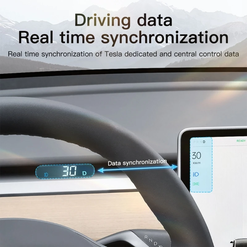 

Автомобильный HUD Дисплей GPS скорость одометр лобовое стекло проектор превышение скорости сигнализация Усталость вождения напоминание для модели 3 Y H8WE