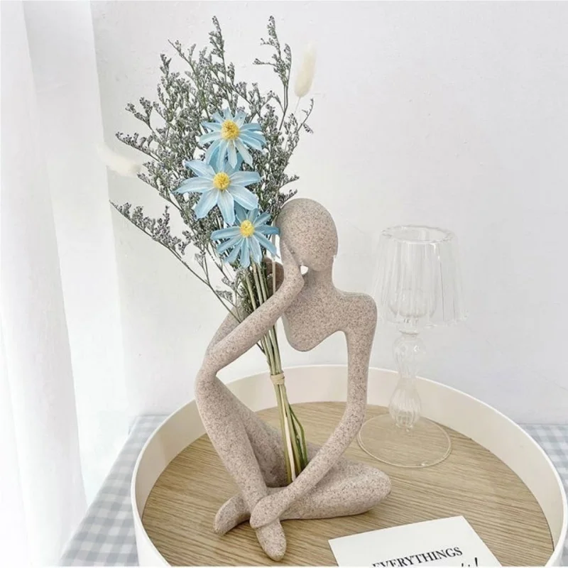 

Nordic Modern Statue Abstract Thinker Resin Figurine Office Home Decoration Desktop Decor Handmade Crafts Art Sculpture Hot Sale