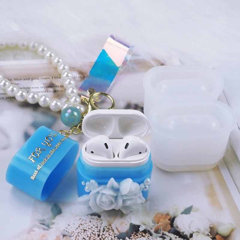 

Bluetooth Headphone Box DIY Crystal Drop Glue Mold Bluetooth Wireless Headset 1st Generation 2nd Shell Protec Sleeve Storage Box