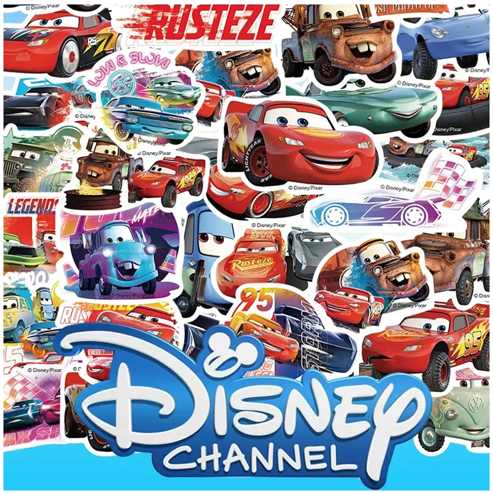 

10/30/50pcs Disney Cars Stickers Lightning McQueen Cartoon DIY Decals Toy Graffiti Skateboard Motorcycle Laptop Cool Kid Sticker